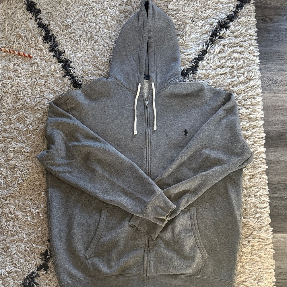 Ralph Lauren Charcoal Zip-Up Men's Hoodie
